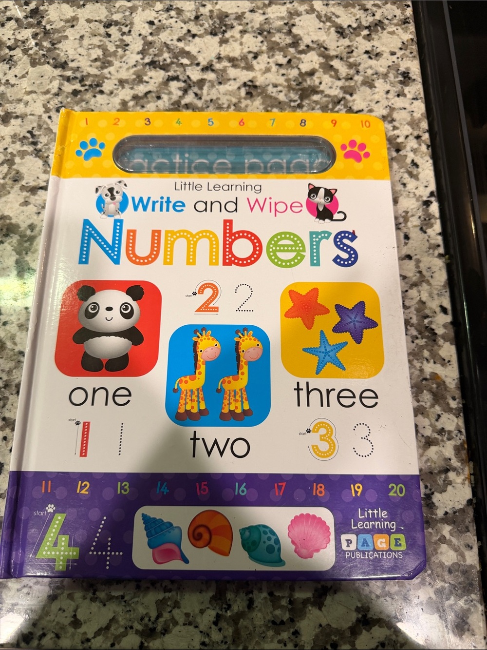 Little Learning Write and Wipe Numbers - Multi Color